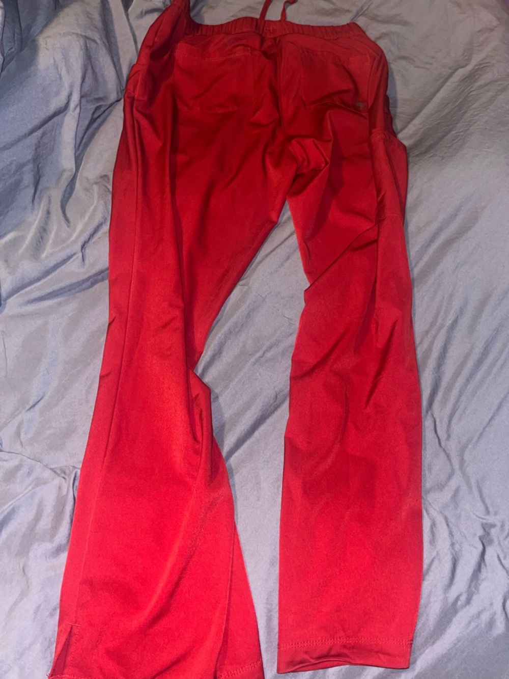 Red Drawstring Lounge Pants - Picture 2 of 3